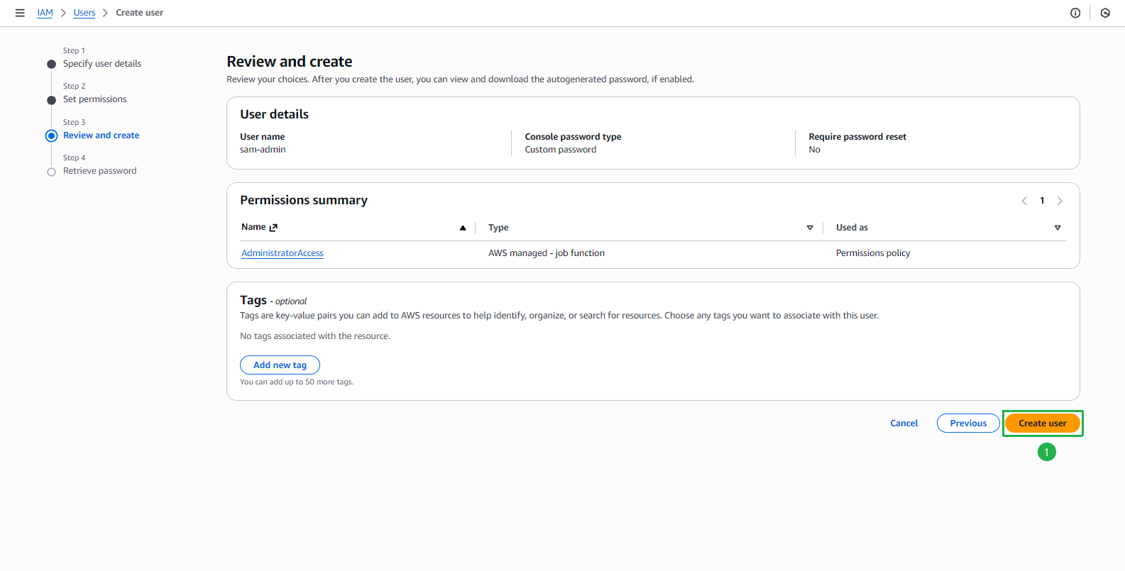 Review and Create