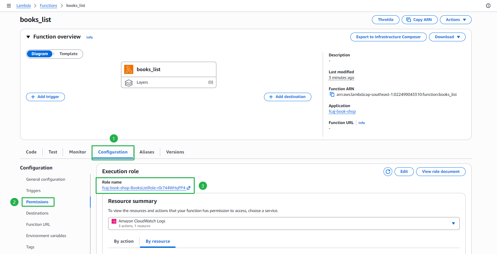 Permissions - Execution Role