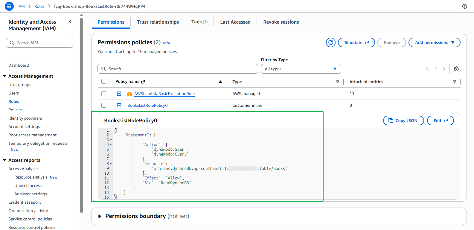 BooksListRolePolicy0 JSON