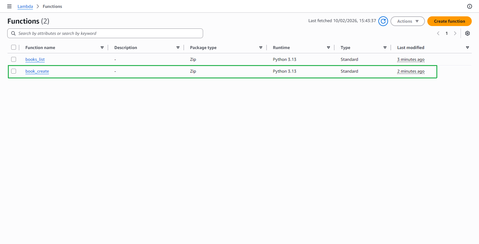 Lambda Functions