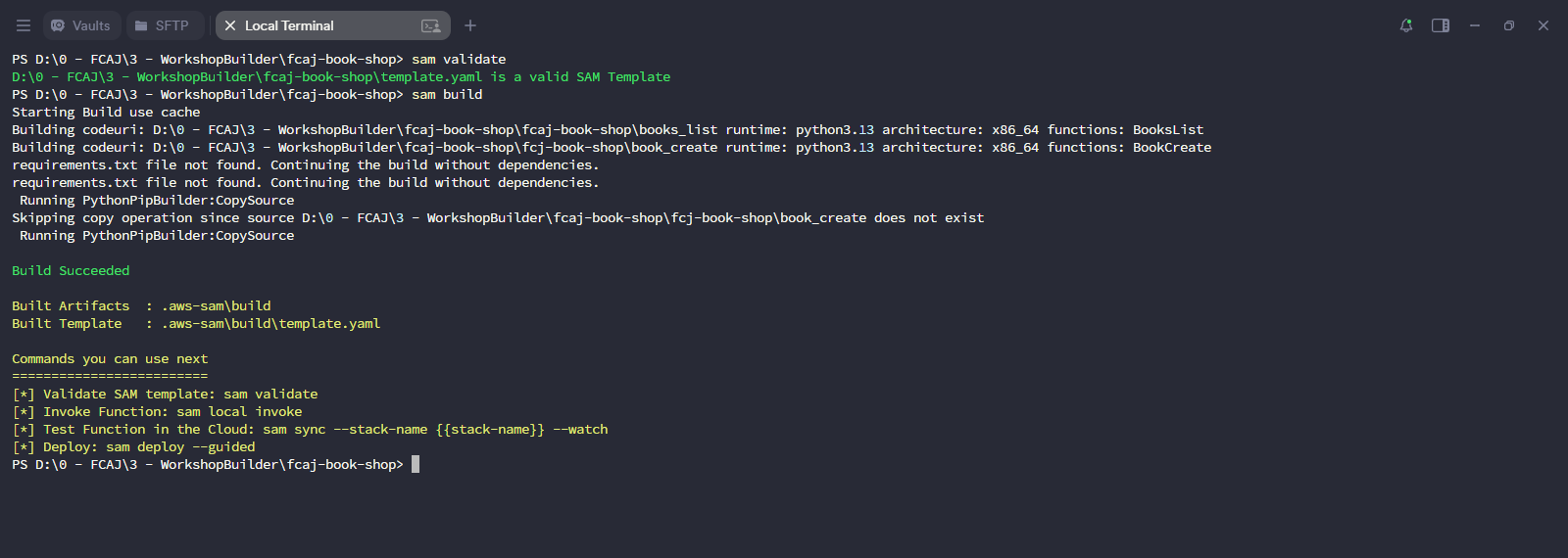 SAM Validate and Build