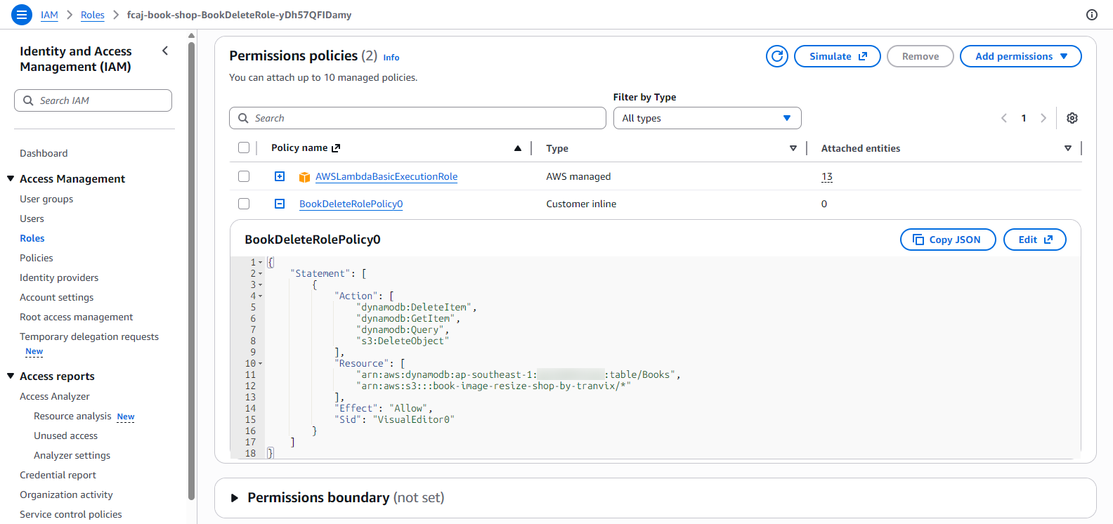 BookDeleteRolePolicy0 JSON