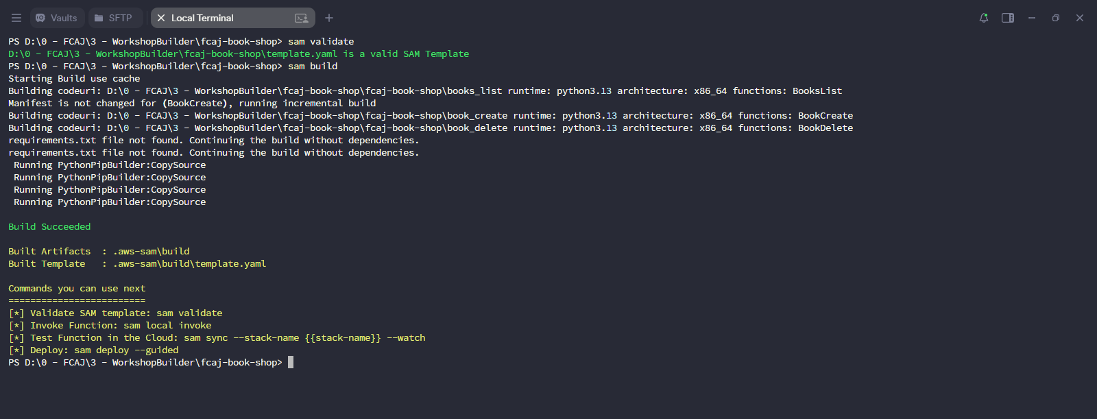 SAM Validate and Build