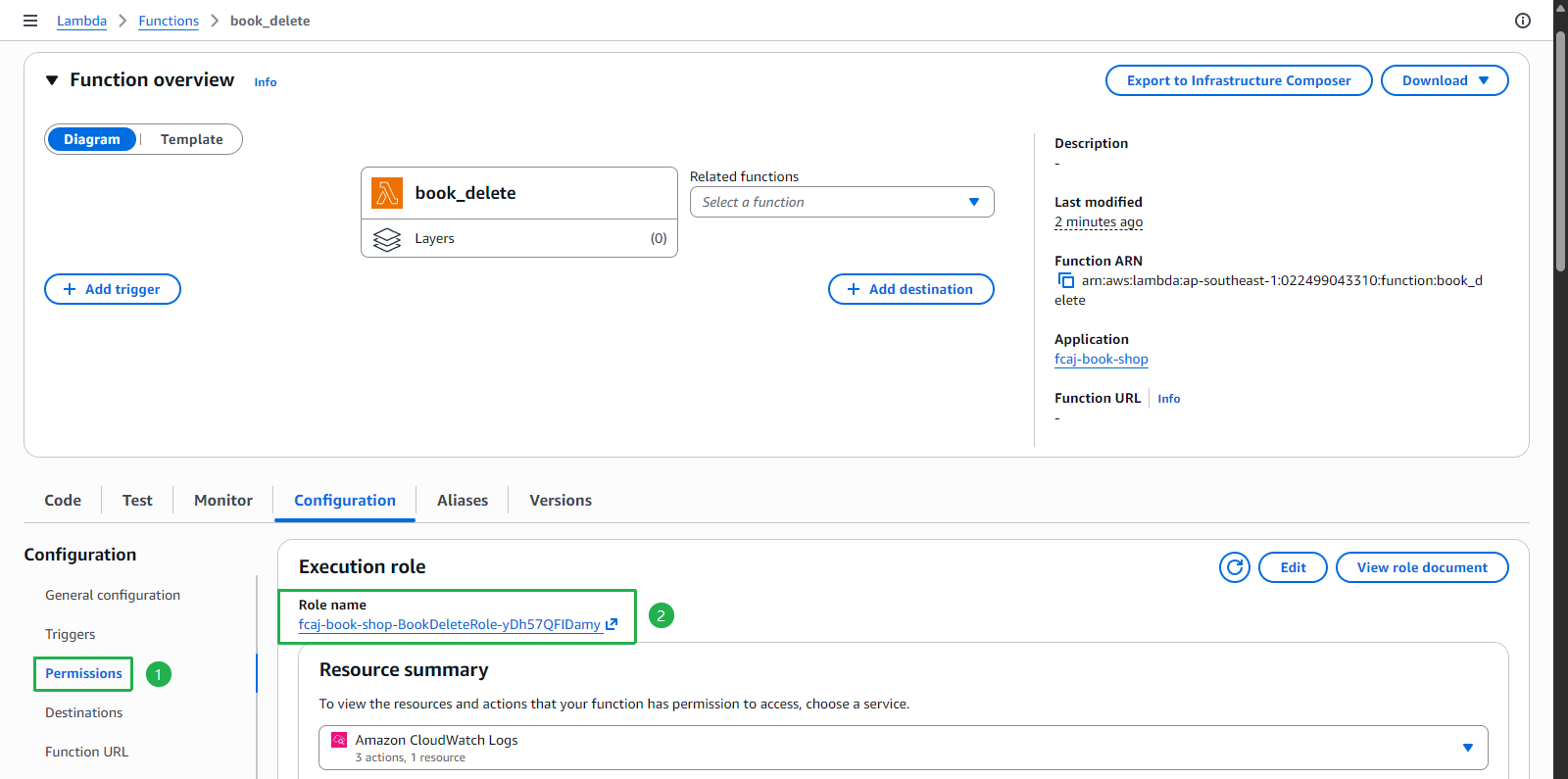 Permissions - Execution Role