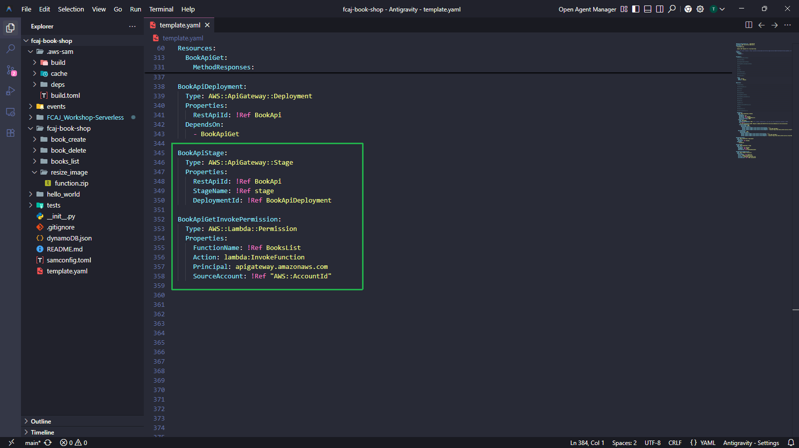 BookApiStage and BookApiGetInvokePermission resources