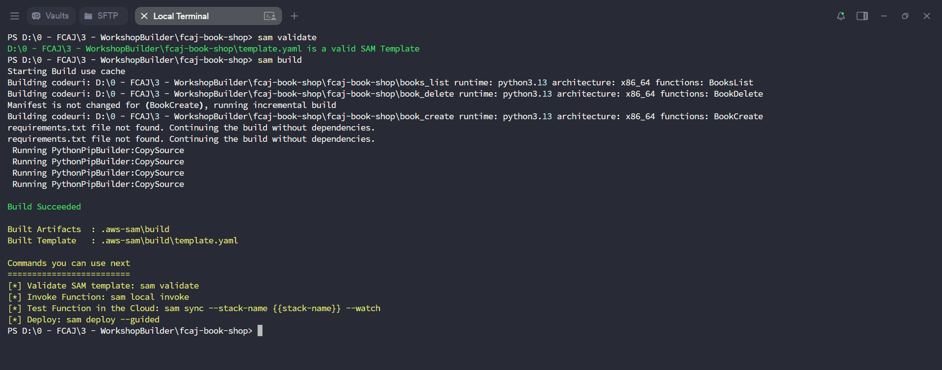 SAM Validate and Build
