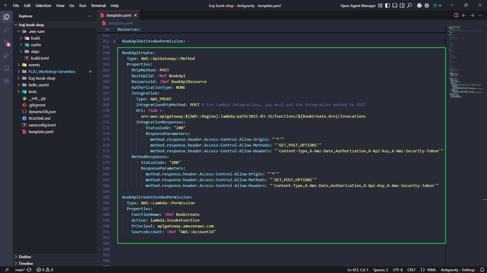 BookApiCreate and BookApiCreateInvokePermission
