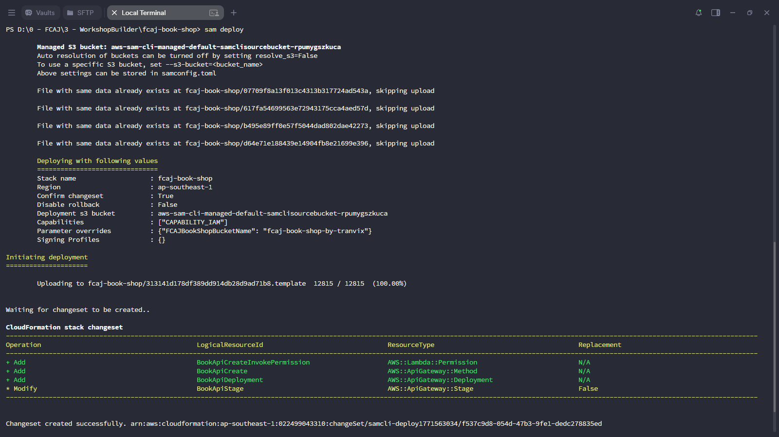 SAM Deploy - Changeset Phase 2